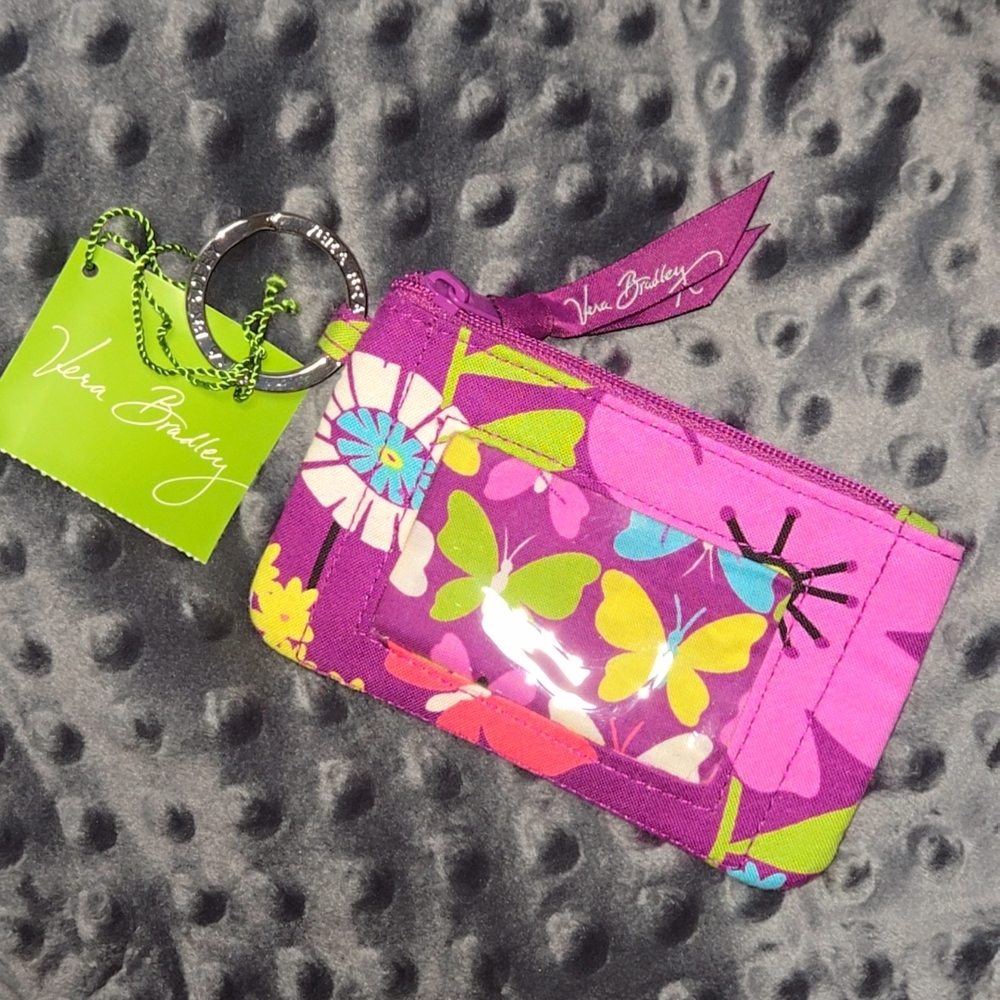 Vera Bradley Flutterby Zip ID Case